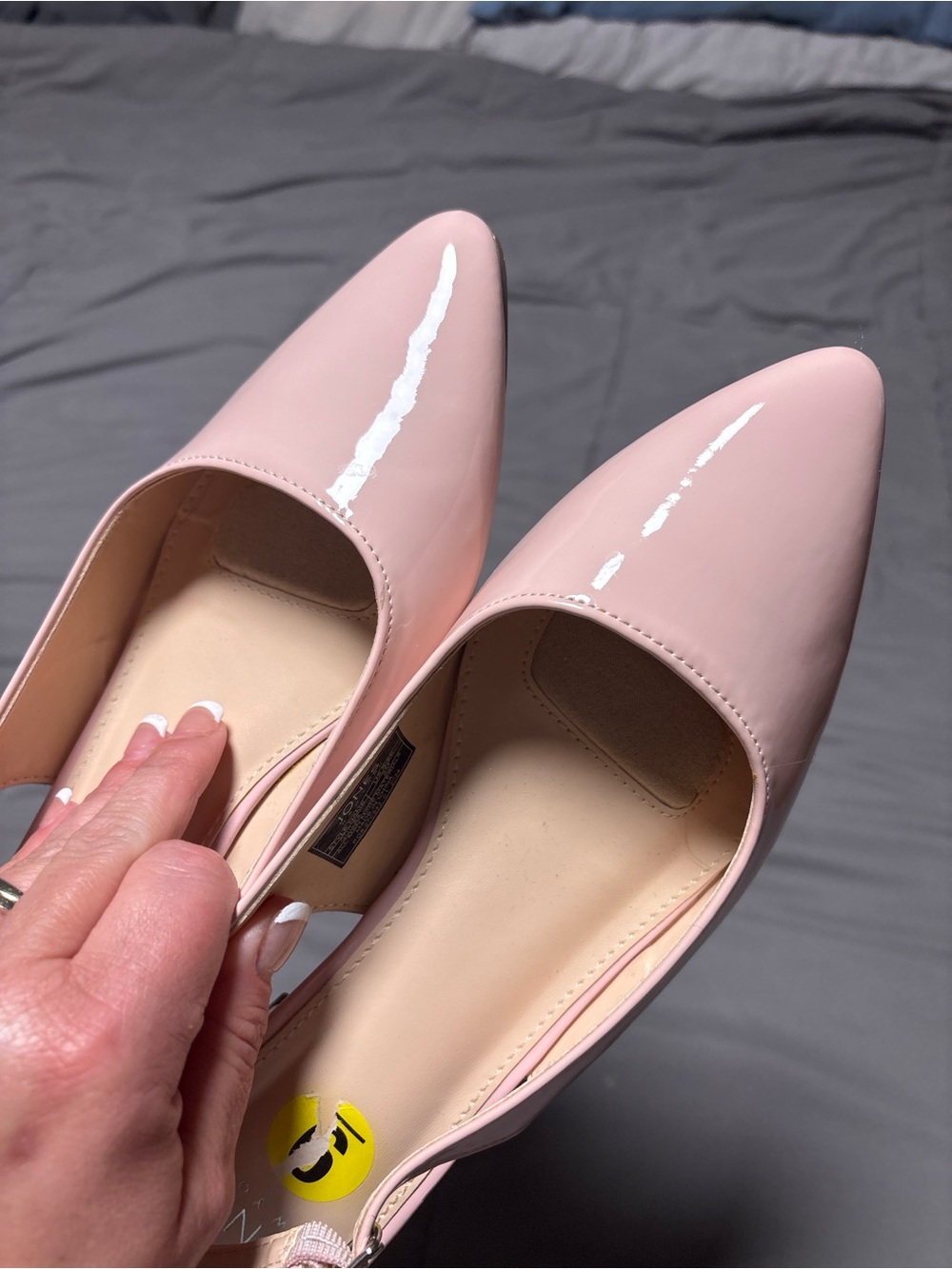 Patent Pink Pointed-Toe Women's Flats